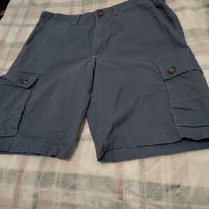 Merona Blue Cargo Shorts Versatile Cotton Blend